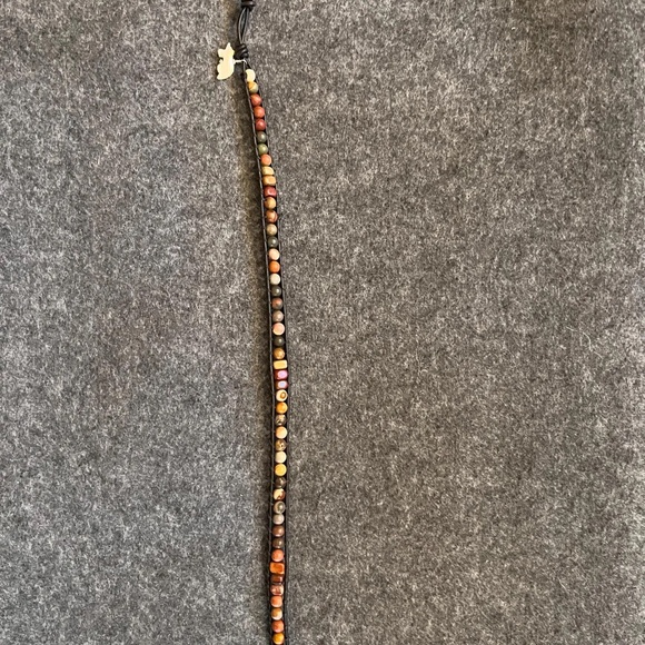 Double Wrap Leather Bracelet - Red Creek Jasper, Artisan Clasp, Bear Charm - Picture 10 of 11